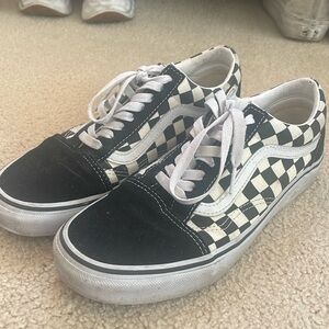 Black Checkered Vans (Used)